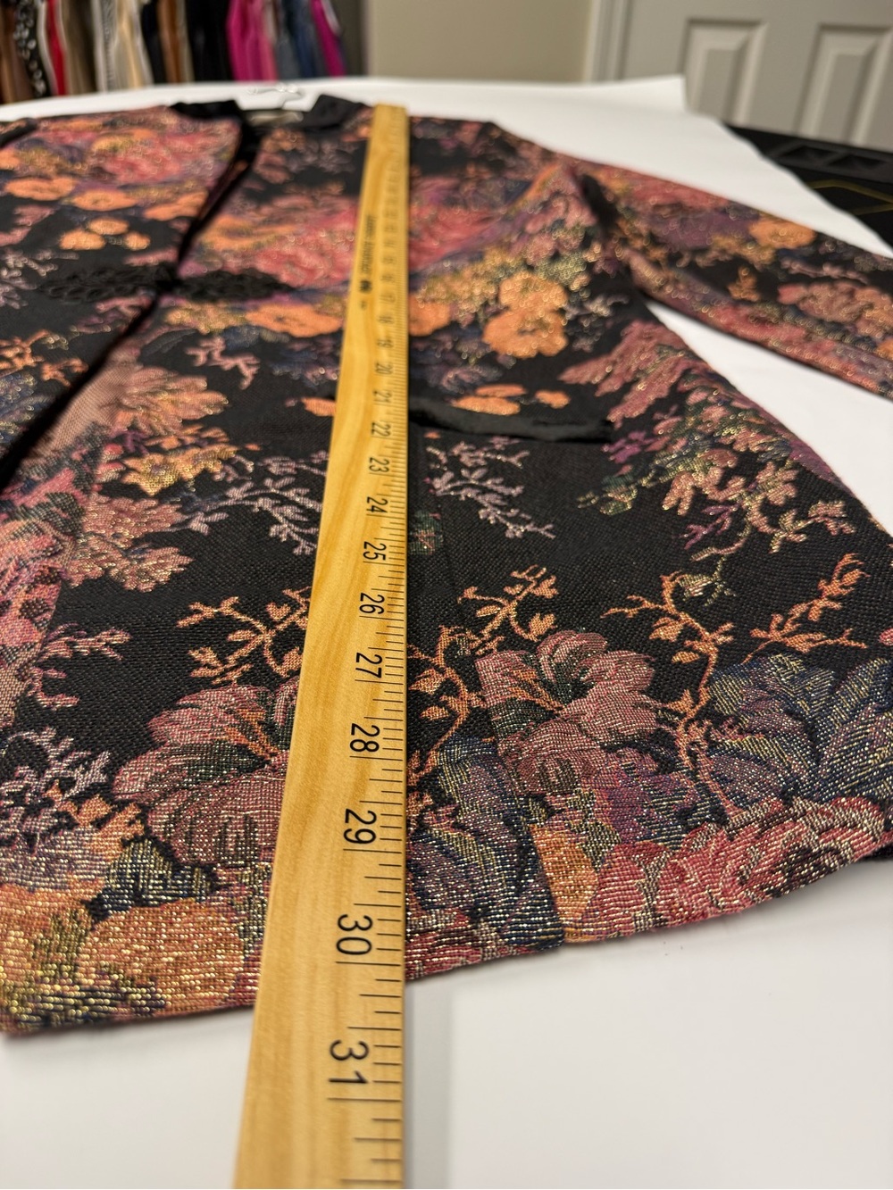 Soft Surroundings Westbury Garden Metallic Jacquard Jacket Size L Whimsigoth 90s - Picture 13 of 14